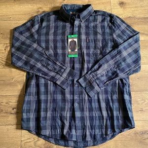 NWT MENS BEN SHERMAN LONG SLEEVE CONCRETE BLACK / GREY SHIRT